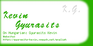 kevin gyurasits business card